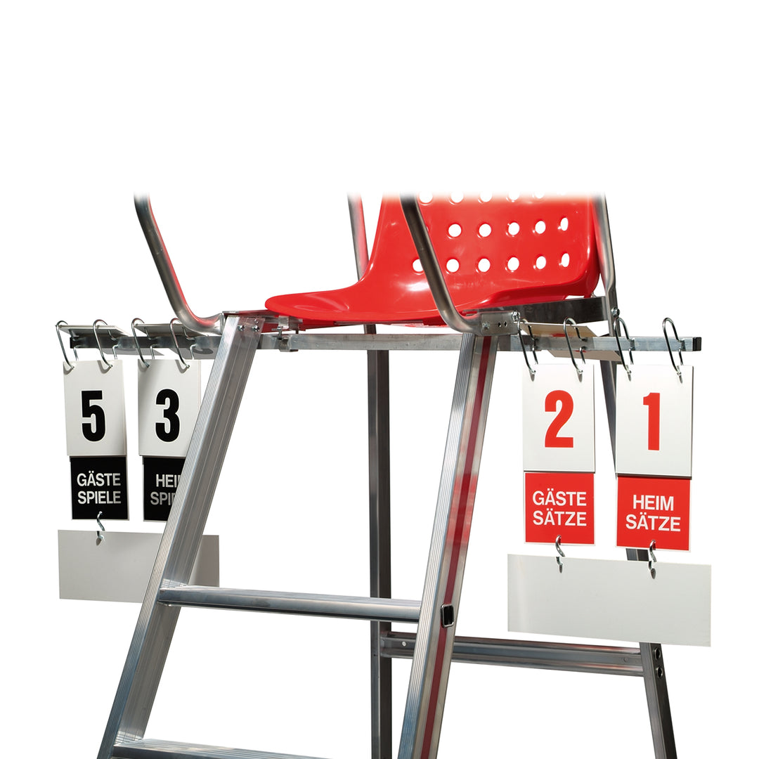 Scoreboard for umpire chair