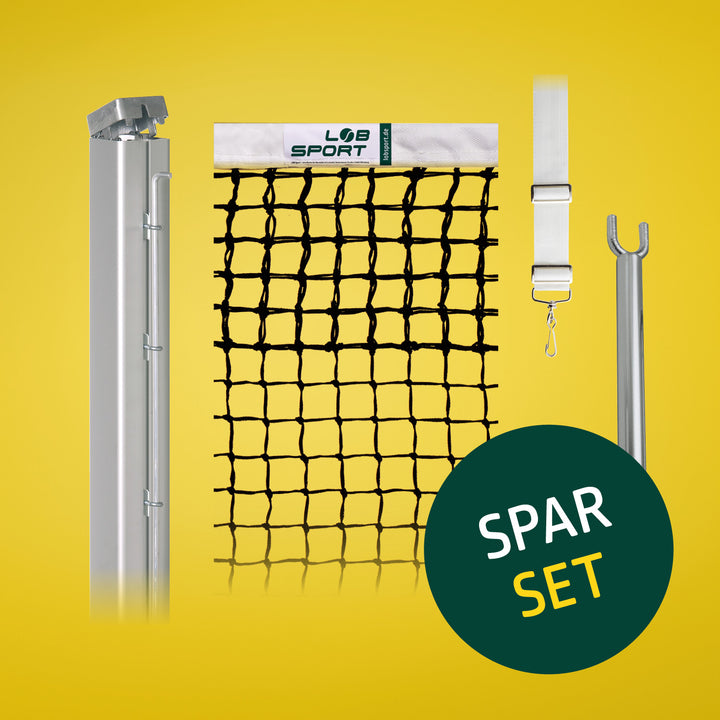 SPAR-Set 1: Tennis post square, tennis network Wimbledon, singing sticks, belt band metal slide snaps