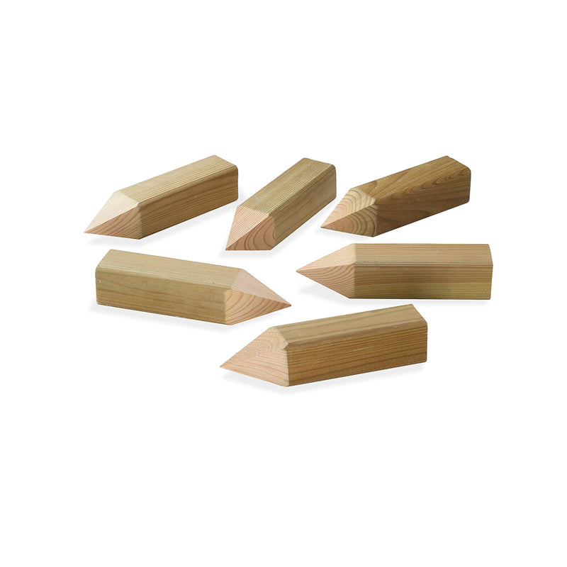 Wooden blocks for tennis lines