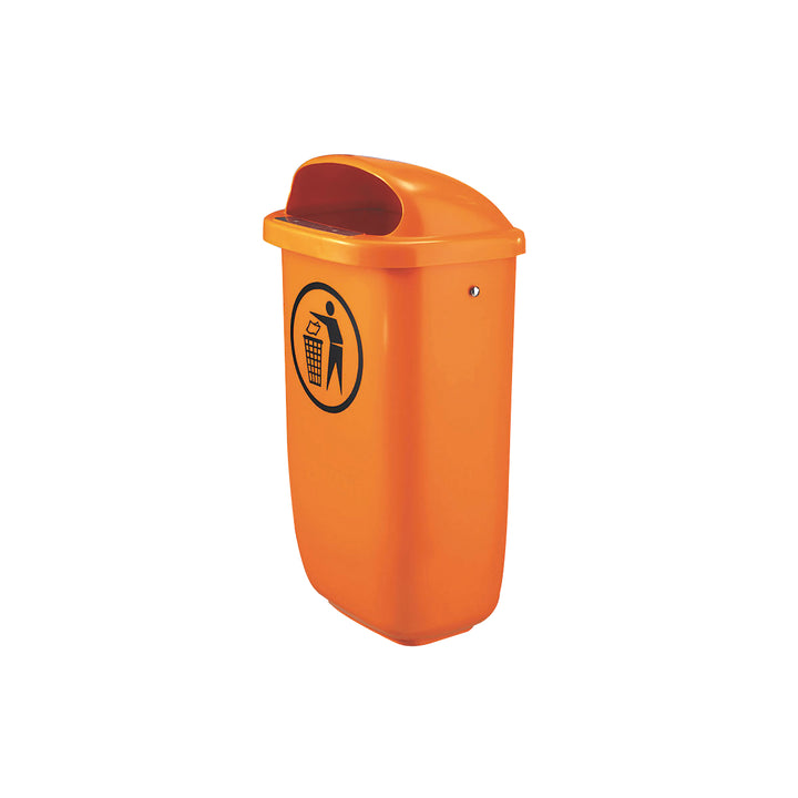 Waste container plastic, volume 50l, orange or green green