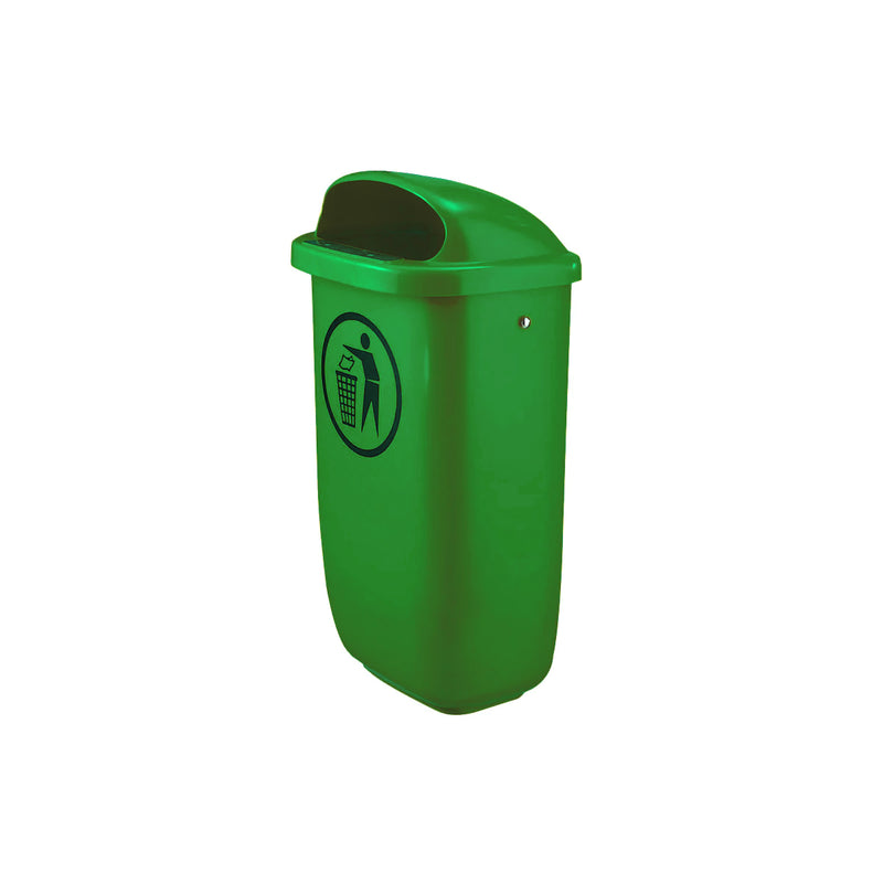 PLASTIC waste bin, volume 50l, orange or green